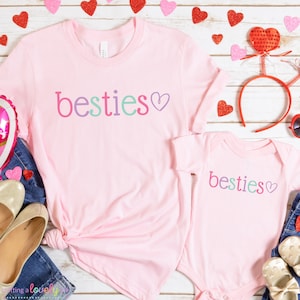 Besties SVG, Best Friend SVG, Mommy and Me svg, Cricut Projekte, Silhouette, Valentine Shirt svg, Love cut file, BFF svg, Valentine svg