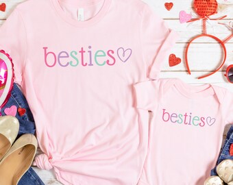 Besties svg, Best Friend SVG, Mommy and Me svg, Cricut projects, Silhouette, Valentine Shirt svg, Love cut file, BFF svg, Valentine svg