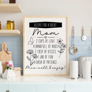 Recept voor een geweldige moeder SVG, Moederdag SVG, moeder shirt svg, Cricut svg, Moederdag PNG, moeder koffiekopje svg, moeder cadeau svg, Moederdagcadeau