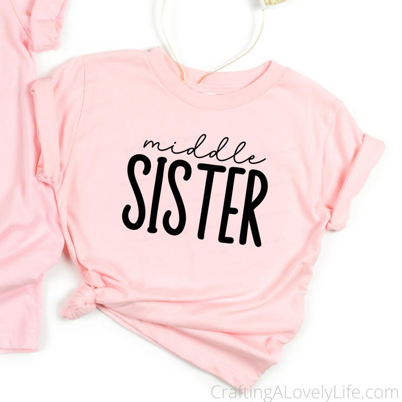 Grote zus SVG, Big Brother SVG, zusje SVG, Little Brother SVG, middelste, kleinste, grootste, babyaankondiging SVG, zus SVG afbeelding 10