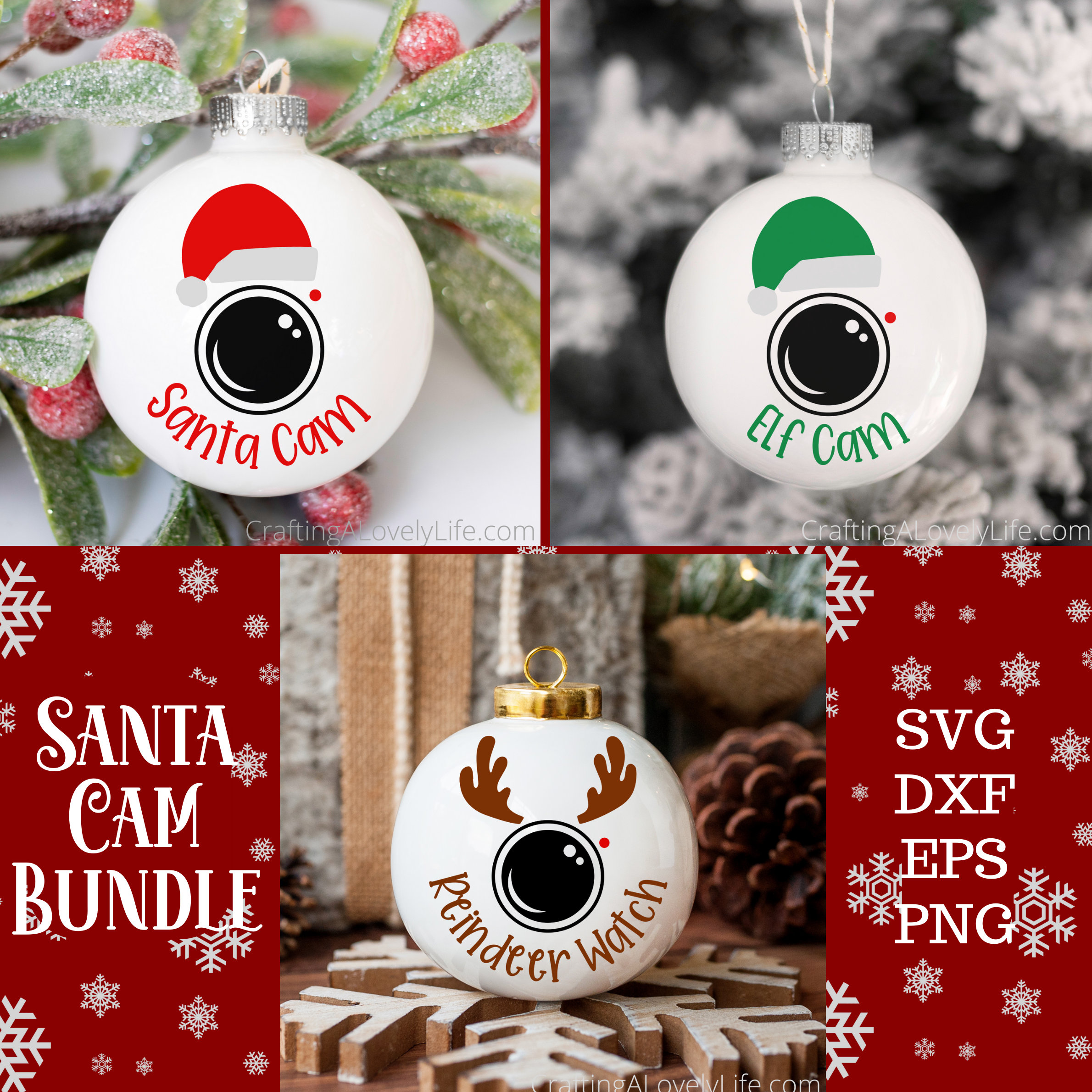 Santa Cam SVG Santa Cam Ornament Santa Cam Santa Cam Png Elf Cam Svg Santa Camera Ornament Reindeer Ornament Christmas Ornament Svg Etsy