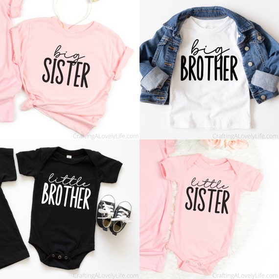Big Sister SVG, Big Brother svg, Little Sister svg, Little Brother svg, Middle, Littlest, Biggest, Baby Announcement svg, Sister svg