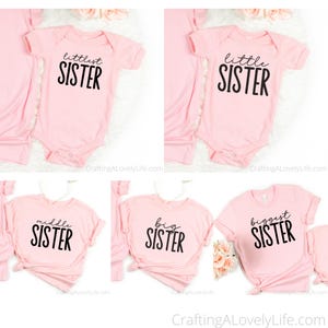 Grote zus SVG, Big Brother SVG, zusje SVG, Little Brother SVG, middelste, kleinste, grootste, babyaankondiging SVG, zus SVG afbeelding 5