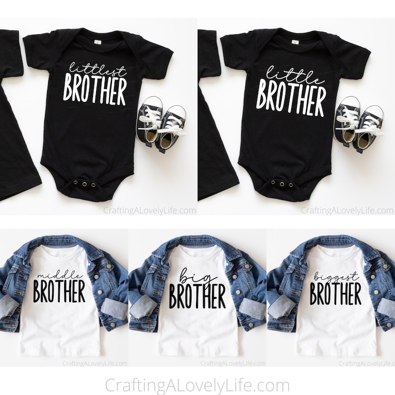 Grote zus SVG, Big Brother SVG, zusje SVG, Little Brother SVG, middelste, kleinste, grootste, babyaankondiging SVG, zus SVG afbeelding 6