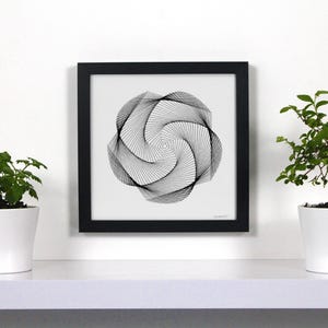 GEO - 25 cm geometrisk strängkonst - Vägghängd glasram - TorsionCollection