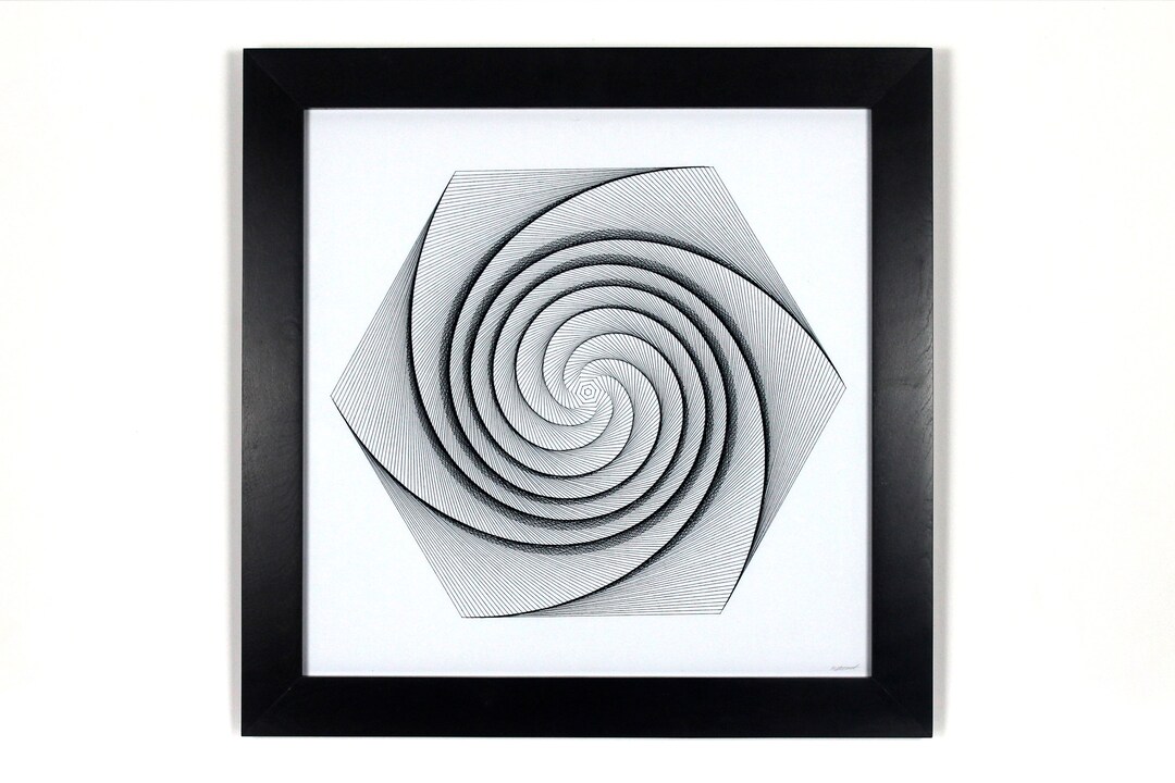 GEO 23 Geometric String Art Wall Hung Glass Frame Etsy