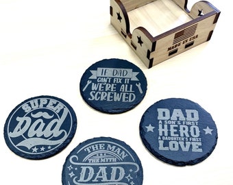 Slate custom lasered coasters *FREE SHIPPING*