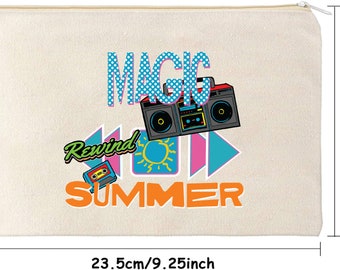 Magic Summer makeup/cosmetic/change bag with zipper - canvas