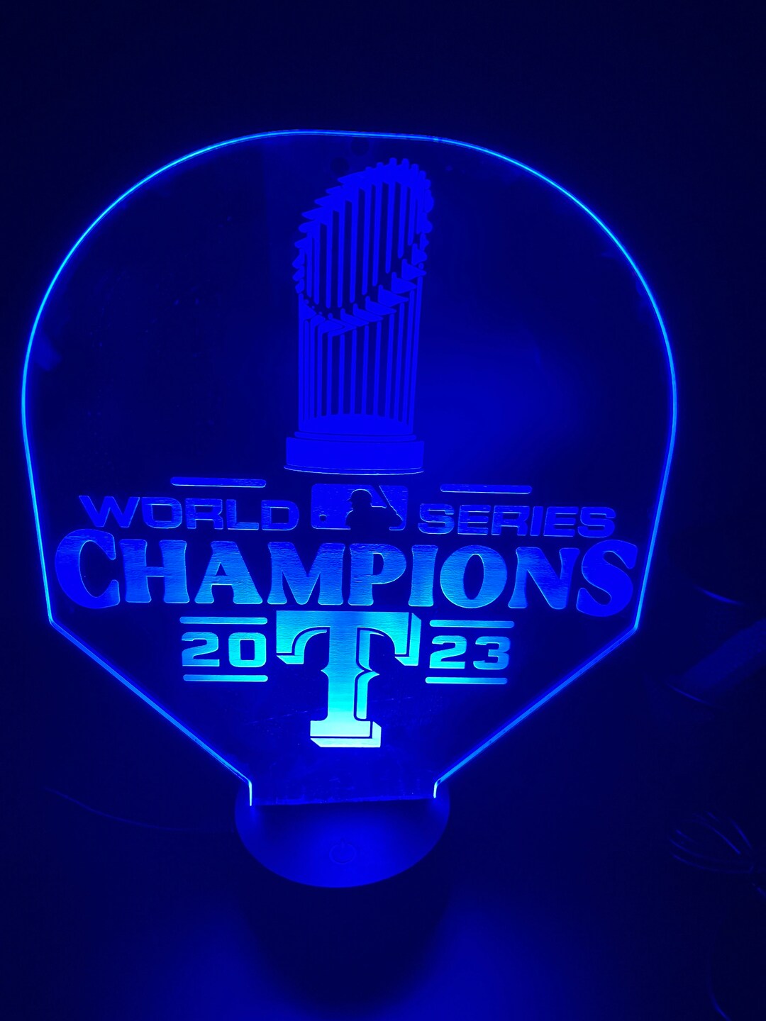 TX Rangers Desktop Edgelit LED Light- Large - Etsy