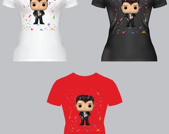 New Kids On The Block Funko image with confetti t-shirt