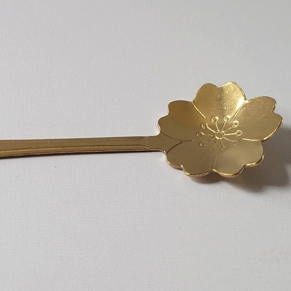 Gold Flower Serving Spoon