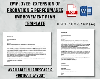 Employee Probationary Letter | Extension of Probation | Performance Improvement Plan