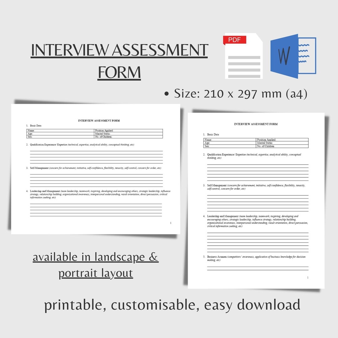 Sample Of Interview Assessment Report Sample Of Interview Assessment Report
