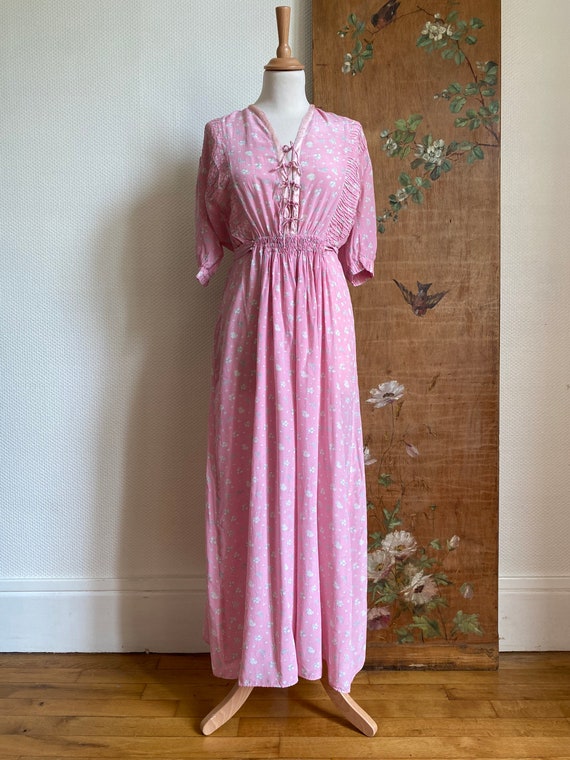 1940's Pink Silk Slip Dress main image 1