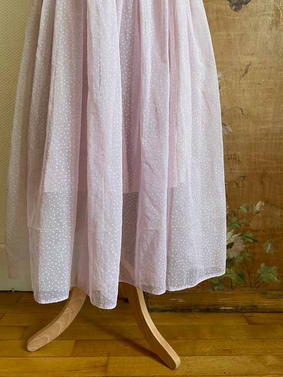 1950s lilac purple lavender plumeti prom dress sa… - image 9