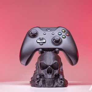 Skull Controller Stand | Joystick Holder, Phone Holder, Gaming, Room Decor, Office, Desktop | Skull Phone Stand