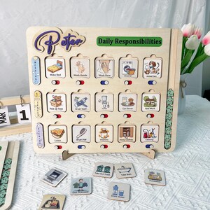 Benutzerdefinierte Kind Verantwortung Diagramm, Kinder Routine Diagramm, Chore Diagramm für Kleinkinder, Kinderspielzeug, Homeschool Planer, visuellen Stundenplan, Kinder Geschenke