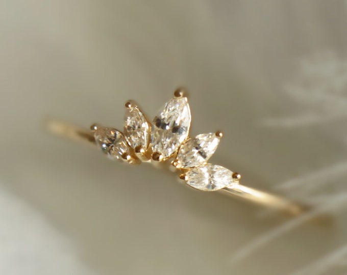 Gold Stack Ring, Gold Ring, Dainty Ring, Solid Gold Ring, Gold Stacking ...