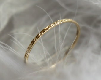 9K Solid Gold Elegant Stackable Thin Band Dainty Ring, Gold Dainty Ring, Stackable Thin Ring. Gift for Her, Summer Jewelry