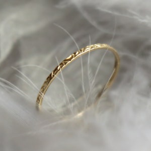 9K Solid Gold Elegant Stackable Thin Band Dainty Ring, Gold Dainty Ring, Stackable Thin Ring. Gift for Her, Summer Jewelry