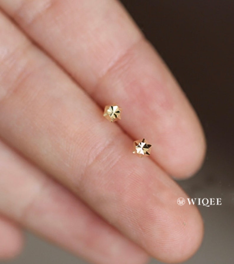 Puede incluir: Un par de peque&ntilde;os pendientes de estrella de oro. Los pendientes son simples y delicados, y ser&iacute;an un gran regalo para un amigo o un ser querido.