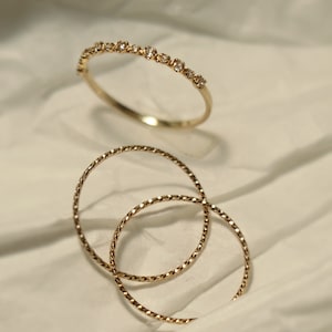 9K Solid Gold Elegant Stackable Thin Band Dainty Ring, Gold Dainty Ring, Stackable Thin Ring. image 5