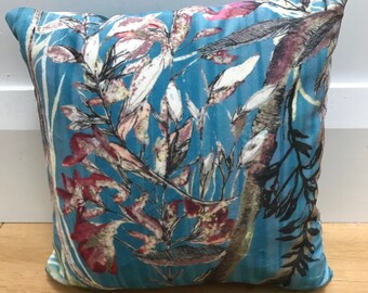 Handmade cushions, velvet front cotton back