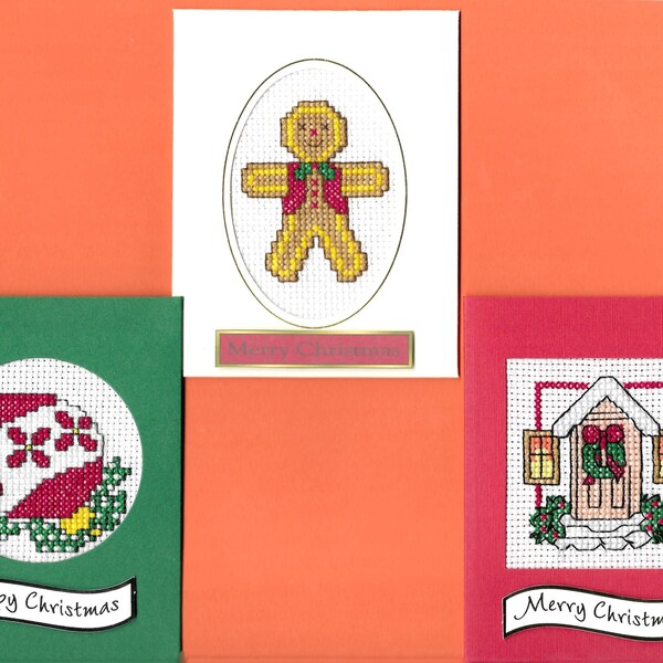 Christmas Cross Stitch Cards Etsy UK