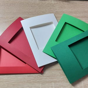 1 carte à ouverture 3 volets pour point de croix, broderie, ouverture, pour améliorer votre image, avec enveloppe assortie - taille 150 x 203 mm