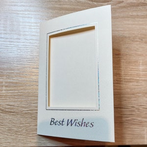 Cartes de voeux texturées 3 volets Meilleurs voeux crème pour point de croix, broderie, ouverture, pour améliorer votre image avec l'enveloppe assortie