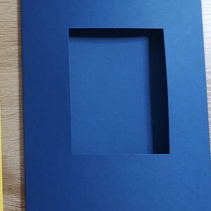Blaue Blende Blendenkarte für Kreuzstich, Stickerei, Blende, um Ihr Bild mit passendem Umschlag - Größe 145 x210mm zu verbessern