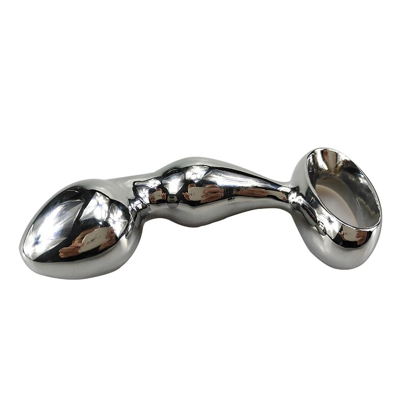 260g Dia 32mm Chrome Plated Anal Hook with Hole Ring Metal Butt Plug Prostate Massage Device Wand Sex Toys Adult Products 