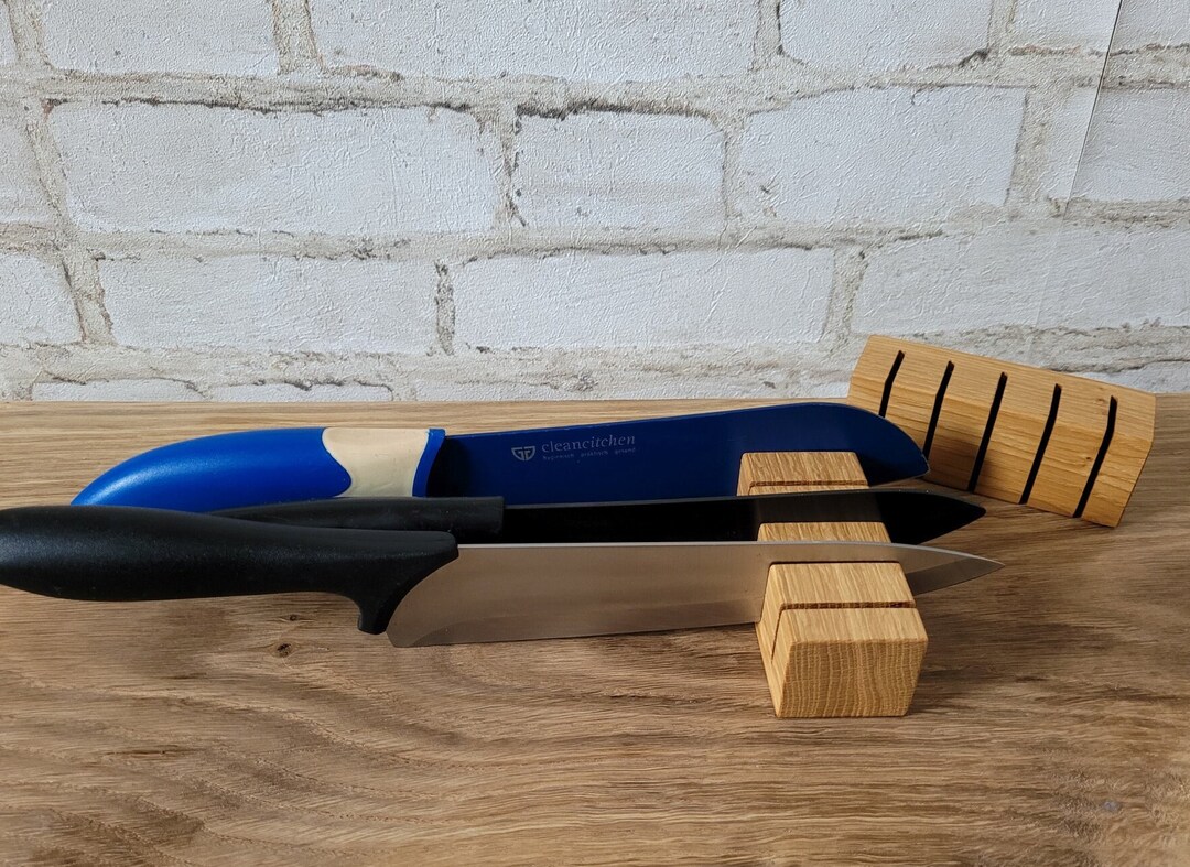 Emuca Messerhalter Für Die Schublade – 150x470 Mm, Anthrazitgrau, Aus Stahl & Holz, Für Bis Zu 4 Messer