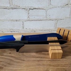Messerhalter groß für Schublade, Messerständer aus Holz, Messerblock, Messerleiste