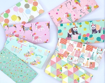 Birthday Money Envelopes: Fun Patterned Gift Envelopes, Set of 8