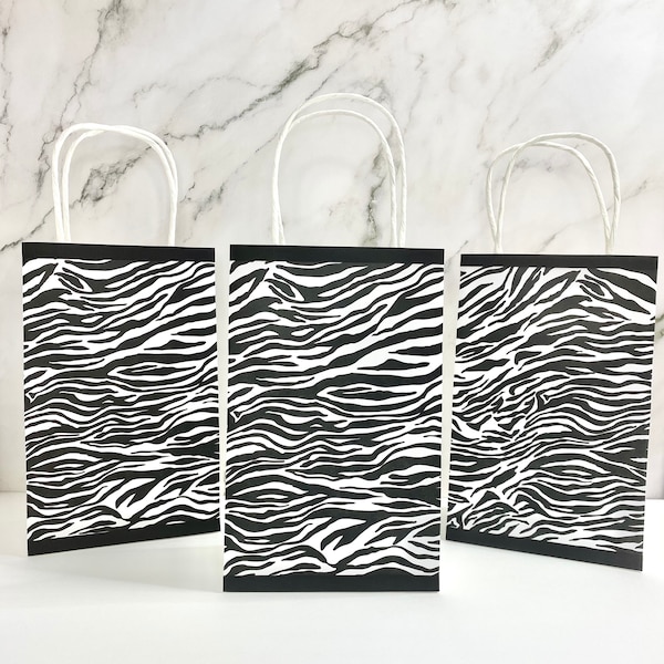 Zebra Print Favor Bags, Zebra Baby Shower, Girls Treat Bags, Women Party Favors, Jungle Theme Birthday, Zoo Party, Animal Party Decorations