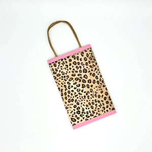 Pink Cheetah Favor Bag, Safari Leopard Theme Birthday, Cheetah Baby Shower, Jungle Bachelorette Party, Wild Bridal Party, Animal Print Decor