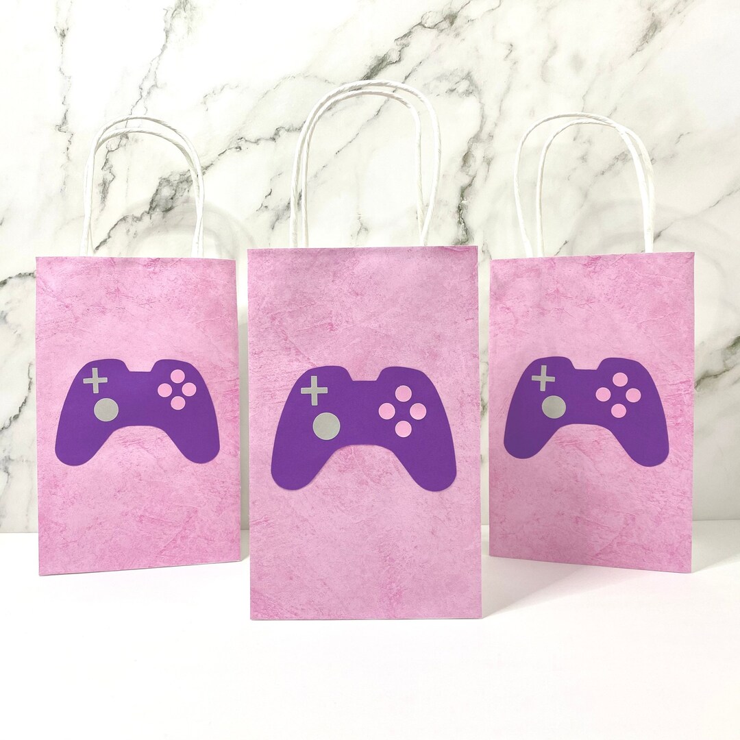 Gamer Girl Favor Bag Video Game Goodie Bags Gaming Theme Etsy