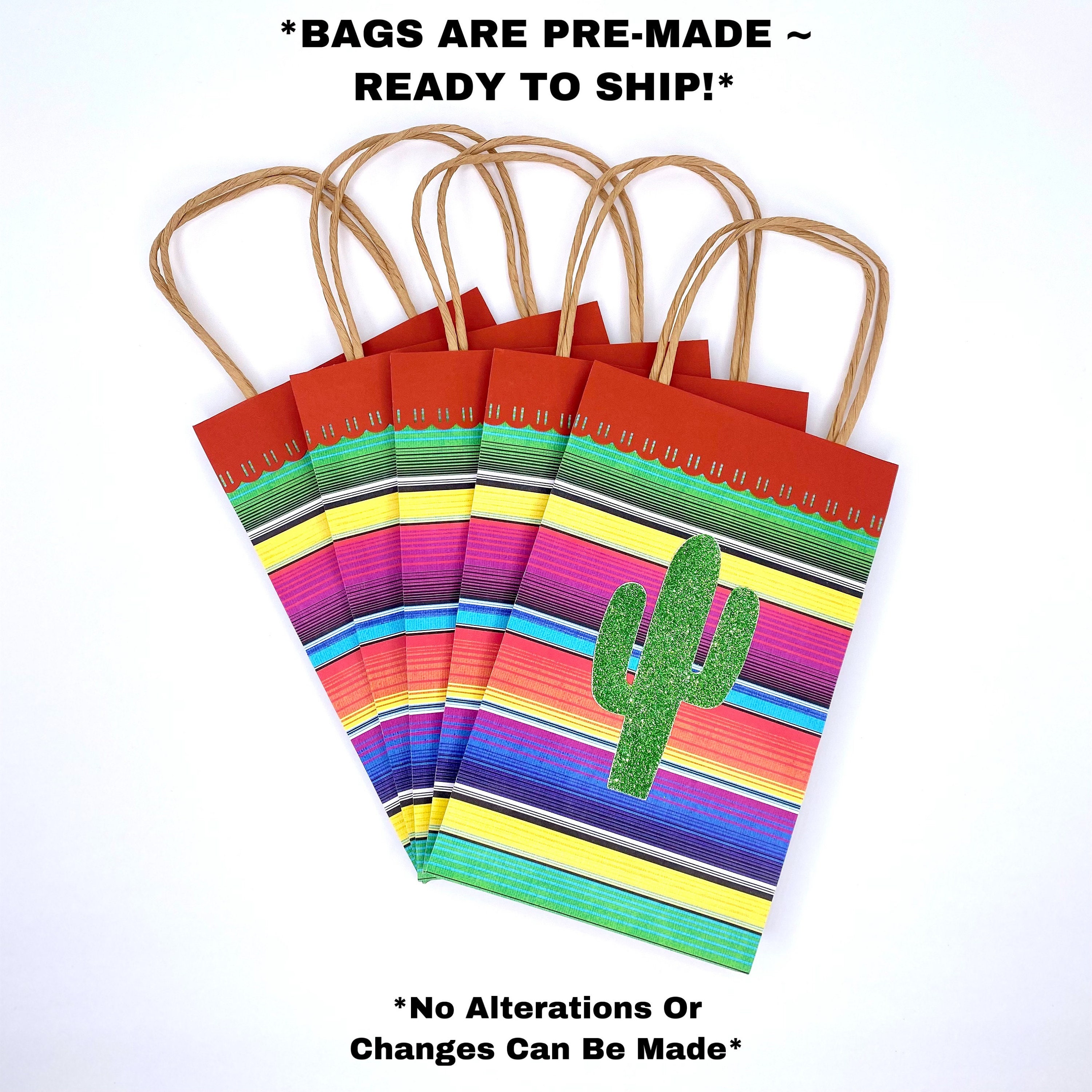 Fiesta Favor Bag Mexican Party Favors Mexican Candy Bags Etsy