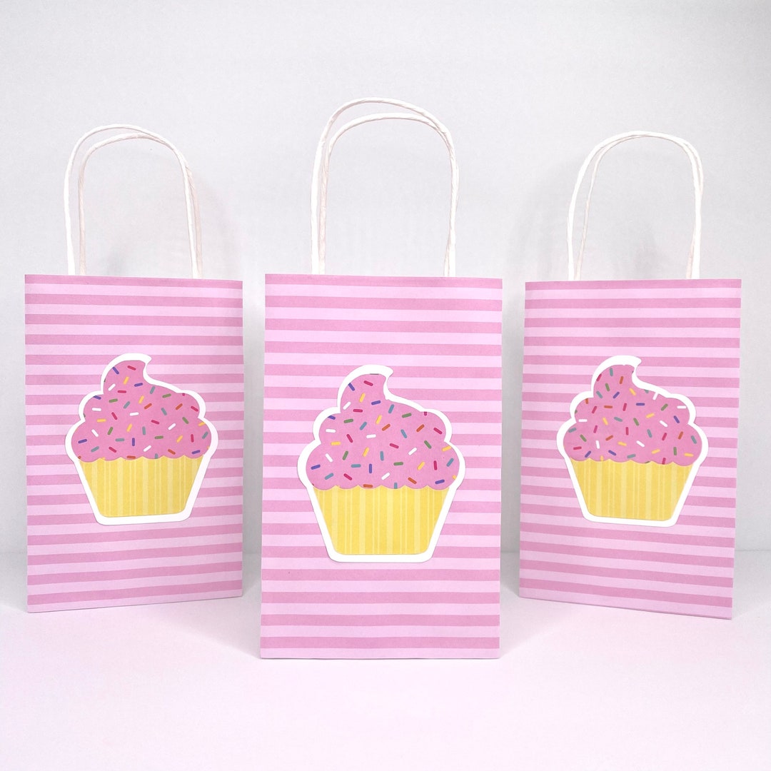 Cupcake Baking Party Favor Bag, Cupcake Party Favors, Cupcake Theme