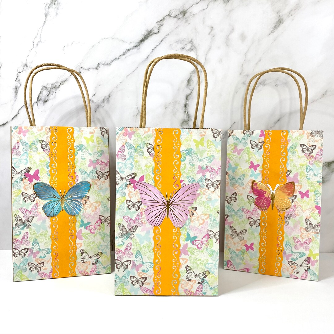 Butterfly Favor Bags Butterfly Gift Bags Butterfly Party Etsy