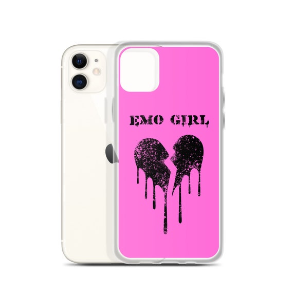 Emo Girl Iphone Case Pink And Black Iphone 11 Iphone 12 Etsy