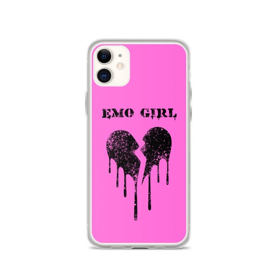 Emo Girl iPhone Case Roze en Zwart iPhone 11 iPhone 12 iPhone 13