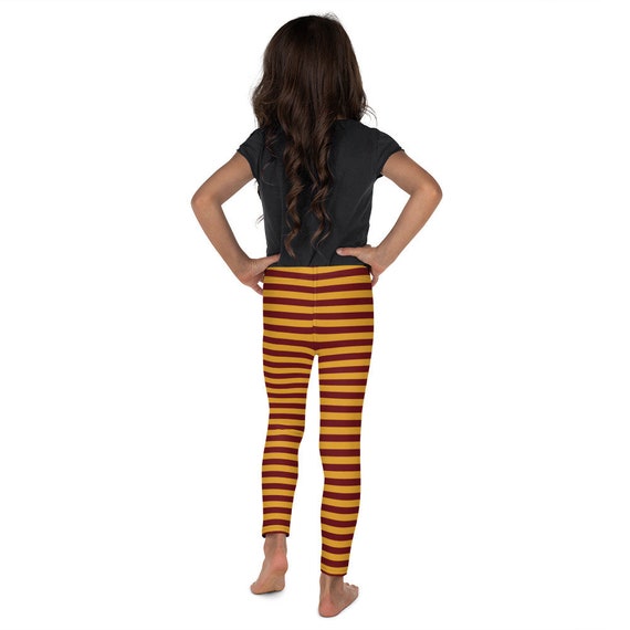 Kid's Harry Potter Leggings Gryffindor Burgundy and Yellow 