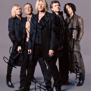 Superb Def Leppard Hand-Signed 10&quot; x 8&quot; Photo