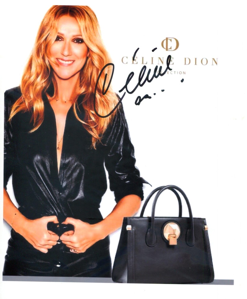 Celine Dion Hand-Signed Photo