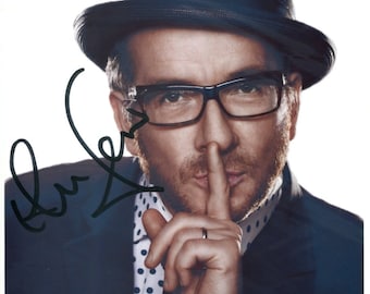 Superb Elvis Costello Hand-Signed 10" x 8" Photo