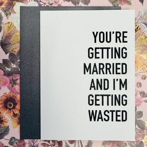 Tarjeta de boda para un amigo, hermano, hermana o primo.