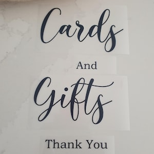 Kaart en vinylcadeausticker. Perfect om je eigen borden voor je bruiloft te maken.