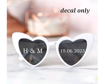 Aufkleber nur Benutzerdefinierte Braut Sonnenbrille, Braut, Bachelorette, Hochzeit Gunst, Abziehbilder, Name Abziehbilder, Sonnenbrille Abziehbilder, personalisiert